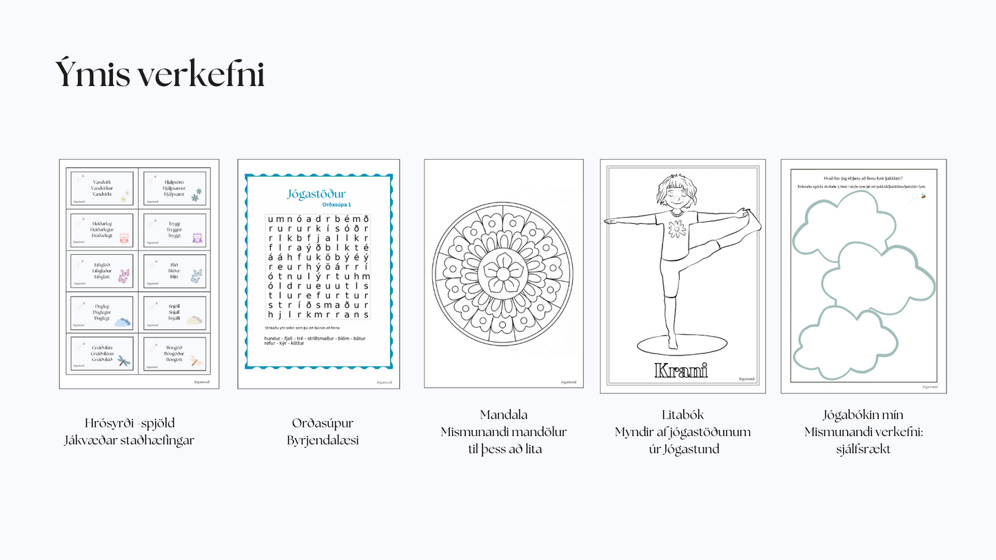 Jógastund - handbók og aukaefni fyrir einstaklinga